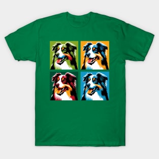 Australian Shepherd Pop Art - Dog Lover Gifts T-Shirt